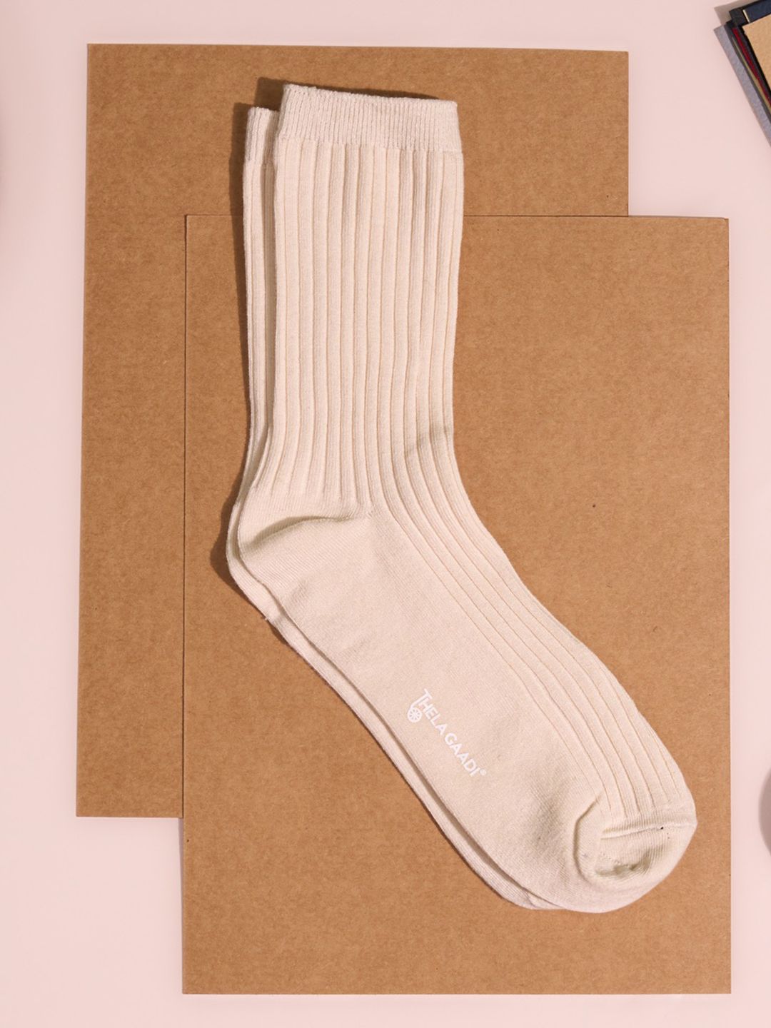 Thela Gaadi Unisex Calf Length Ribbed Socks