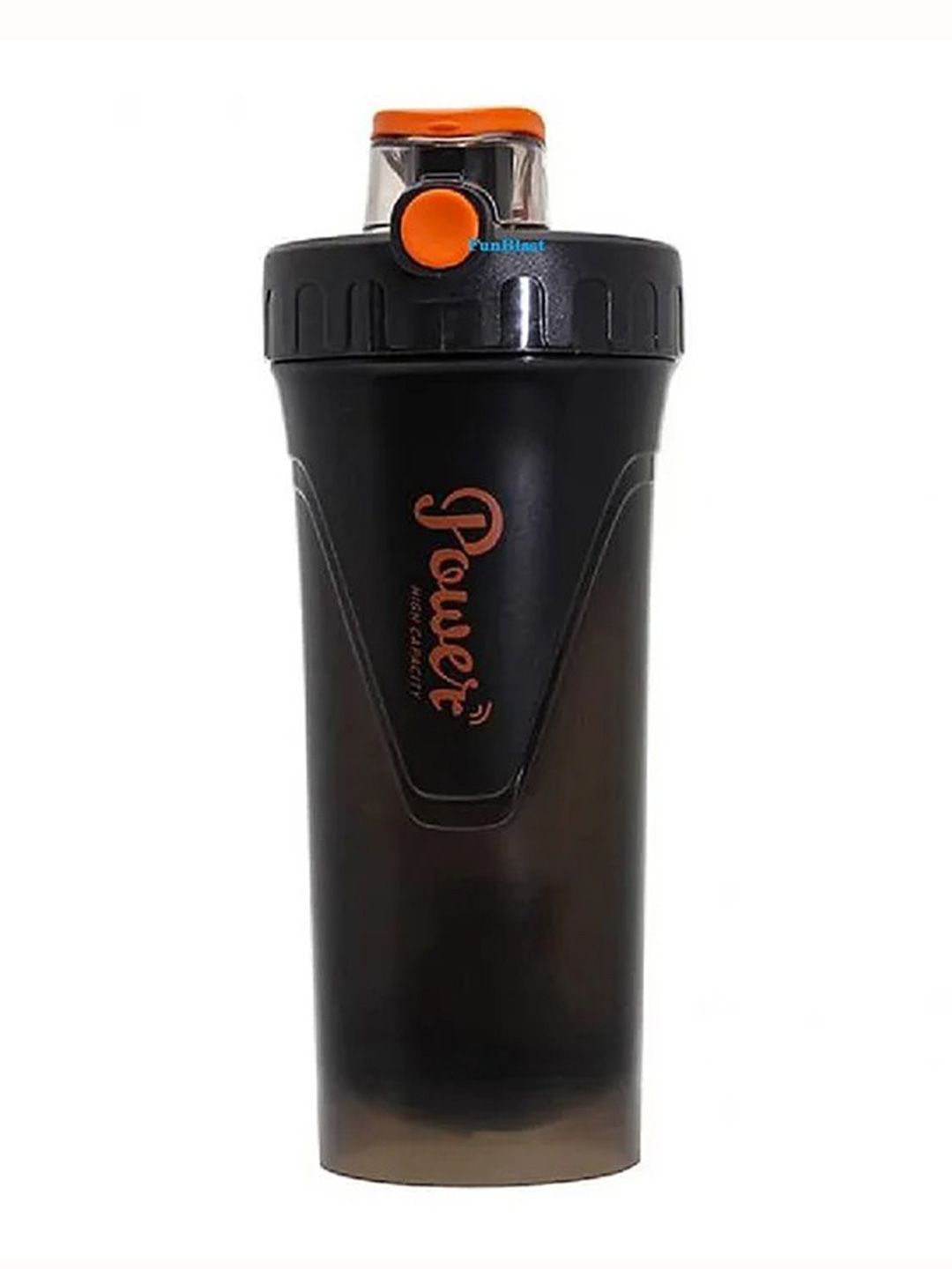 YK Black Typography Plastic Spill Proof Shaker - 450ml