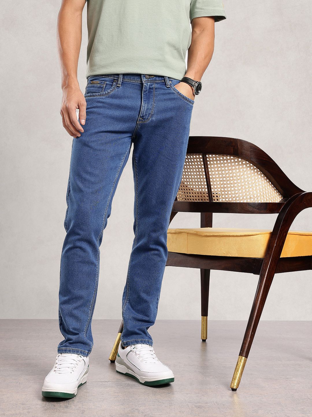 Nautica Men Active Flex Slim Fit Mid-Rise Jeans
