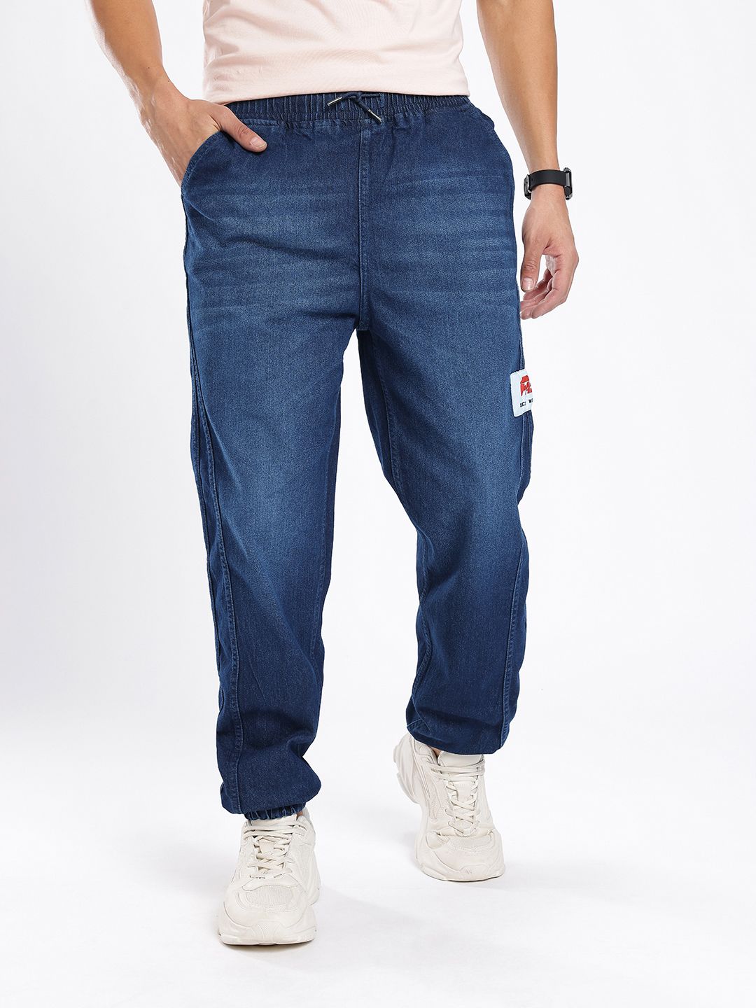glitchez Men Jogger Panelled Jeans