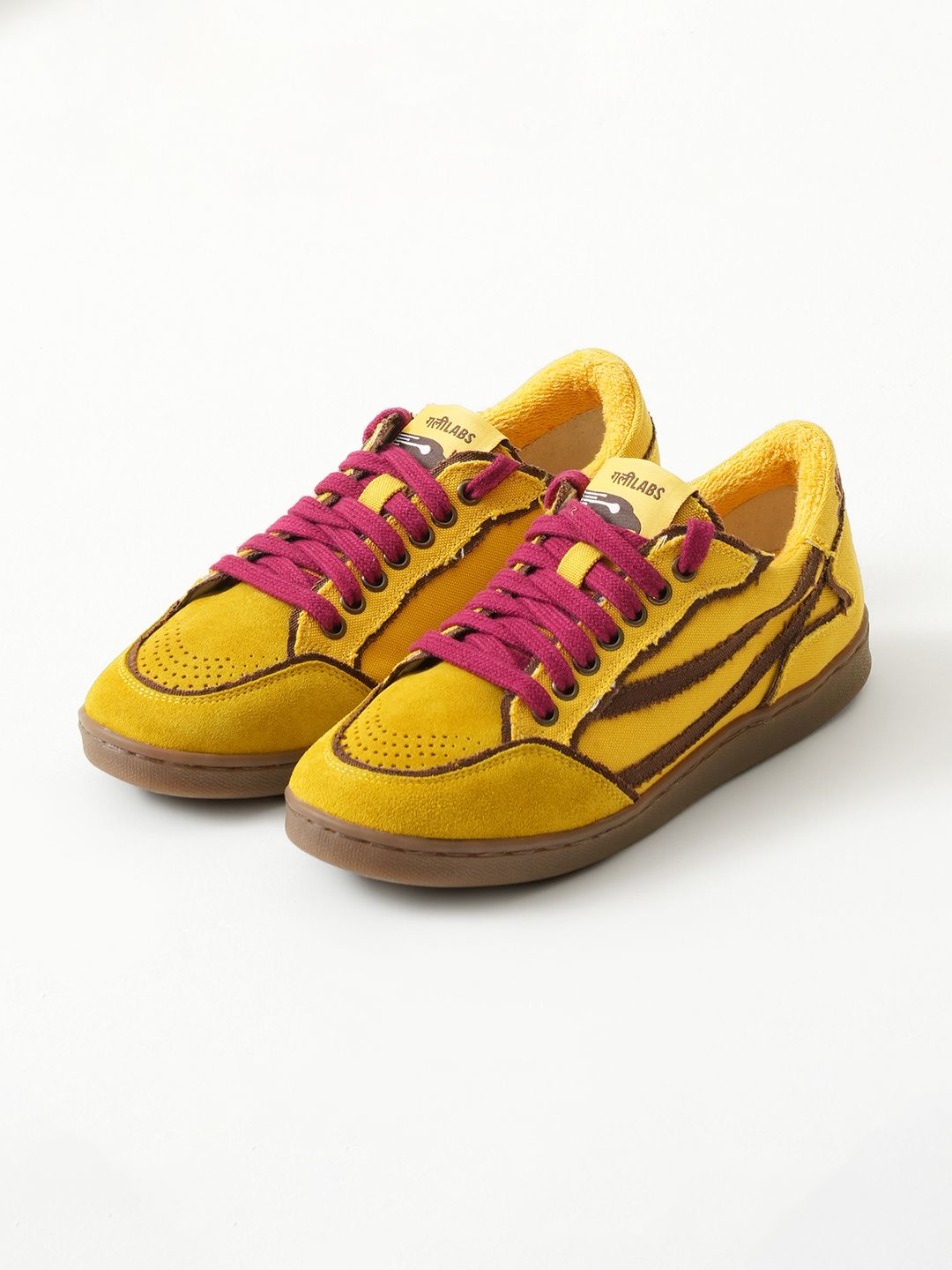GULLY LABS Women Canvas Noor Yellow Indian Casual Shoes