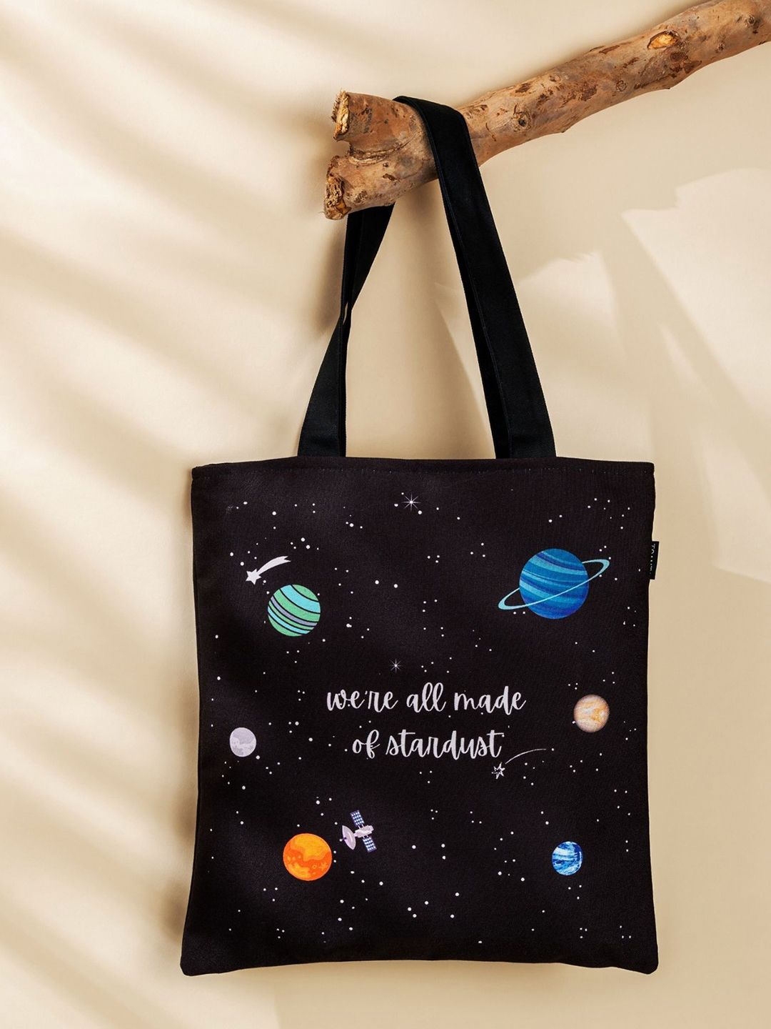 TSANTA Printed Shopper Tote Bag with Cut Work