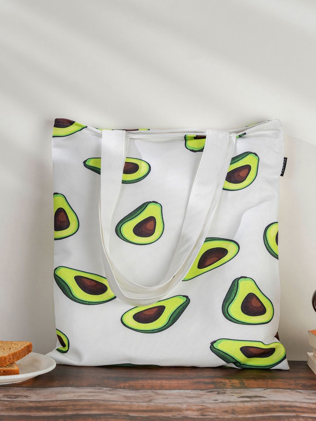 TSANTA Printed Shopper Tote Bag with Cut Work