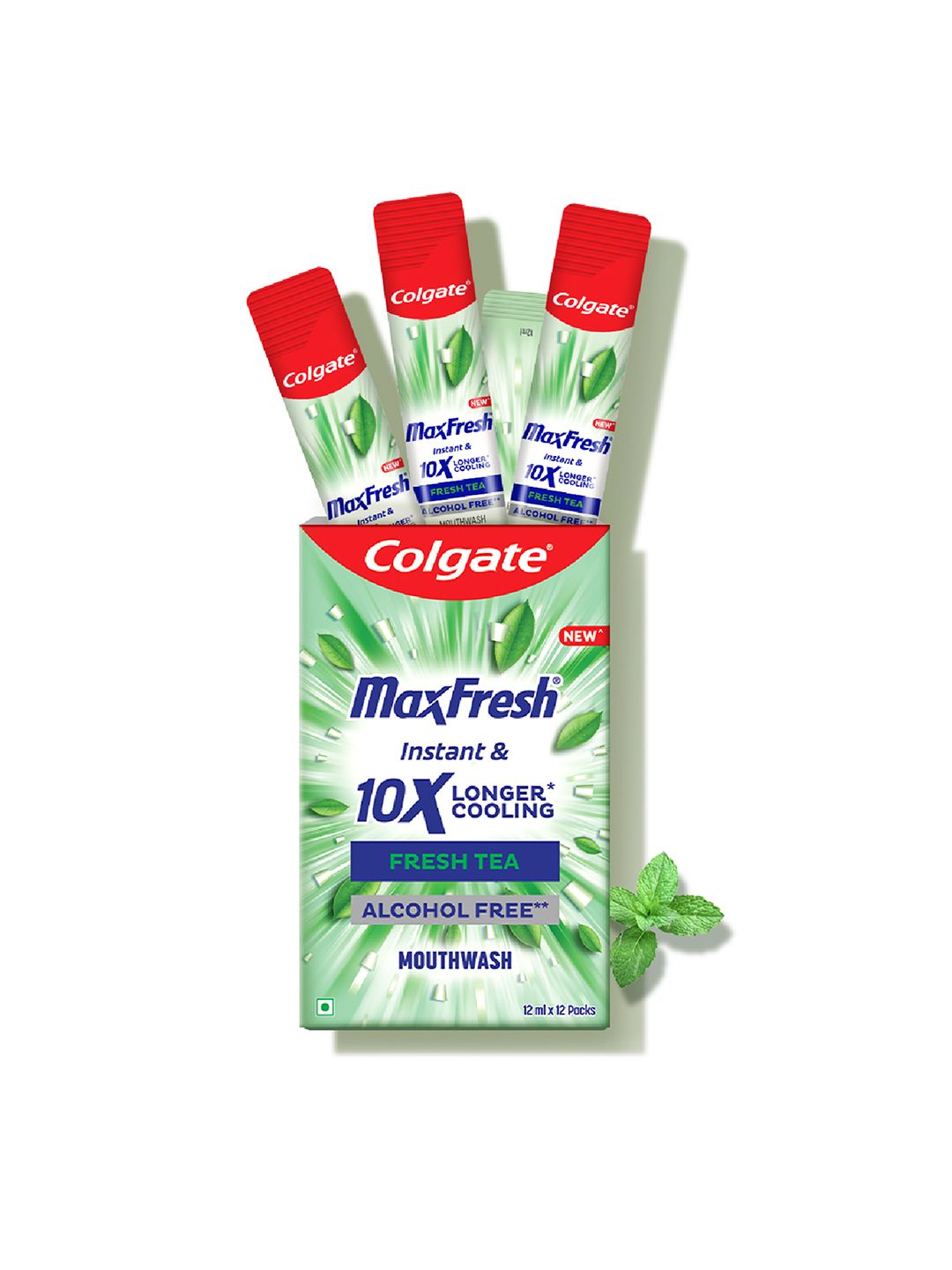 Colgate MaxFresh Antibacterial Mouthwash Sachet Stick for Daily Freshness - 12 x 12 ml