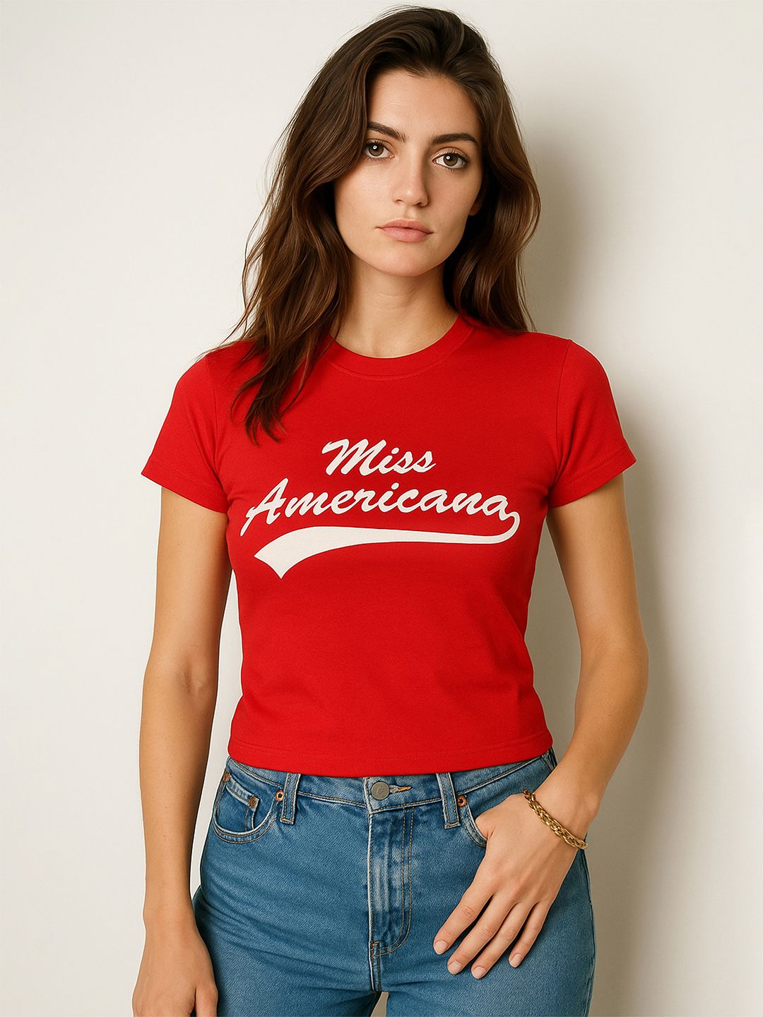SASSAFRAS Women Graphic Printed Slim Fit T-shirt