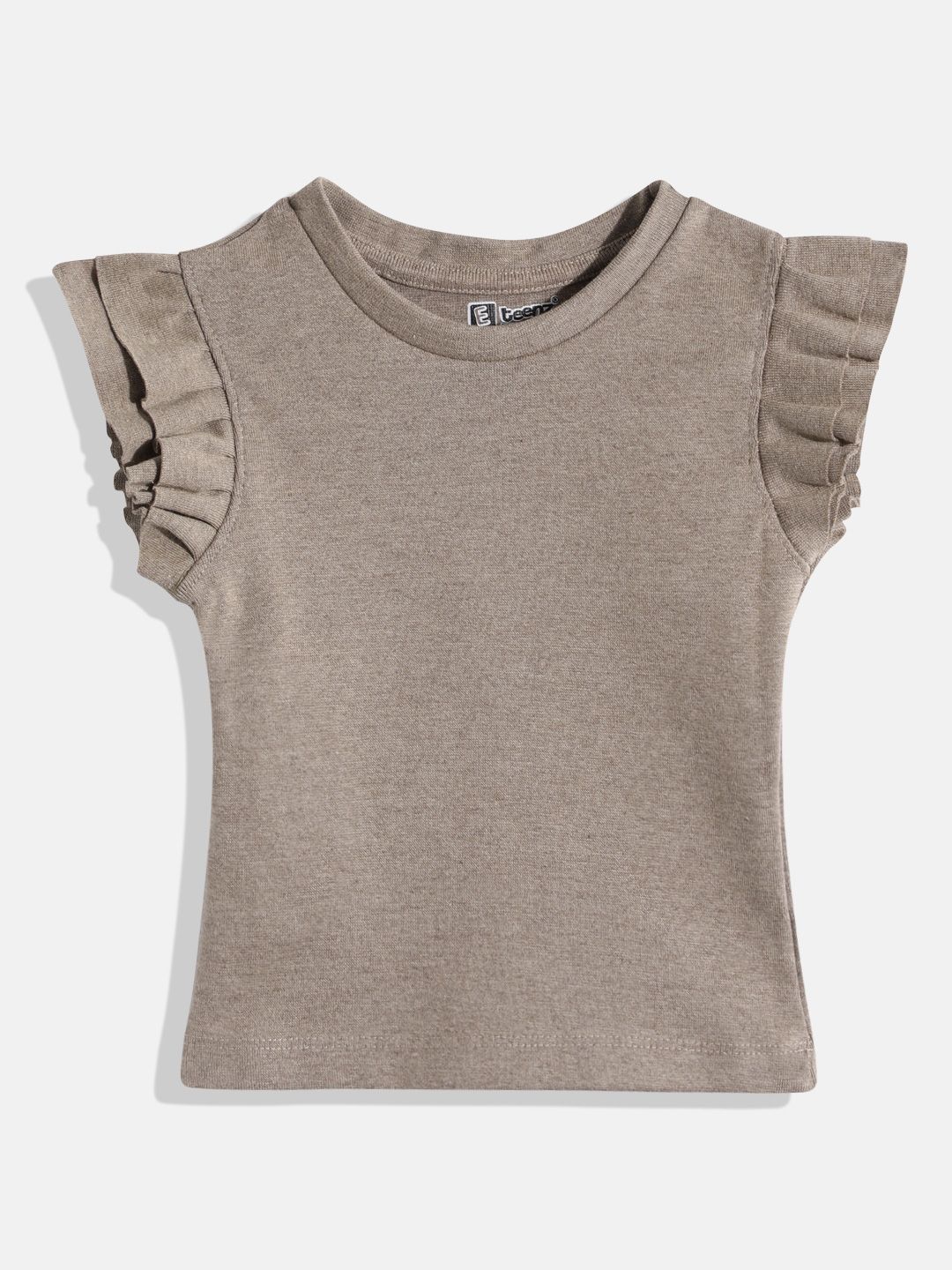 Eteenz Kids Girls Flutter Sleeve Top