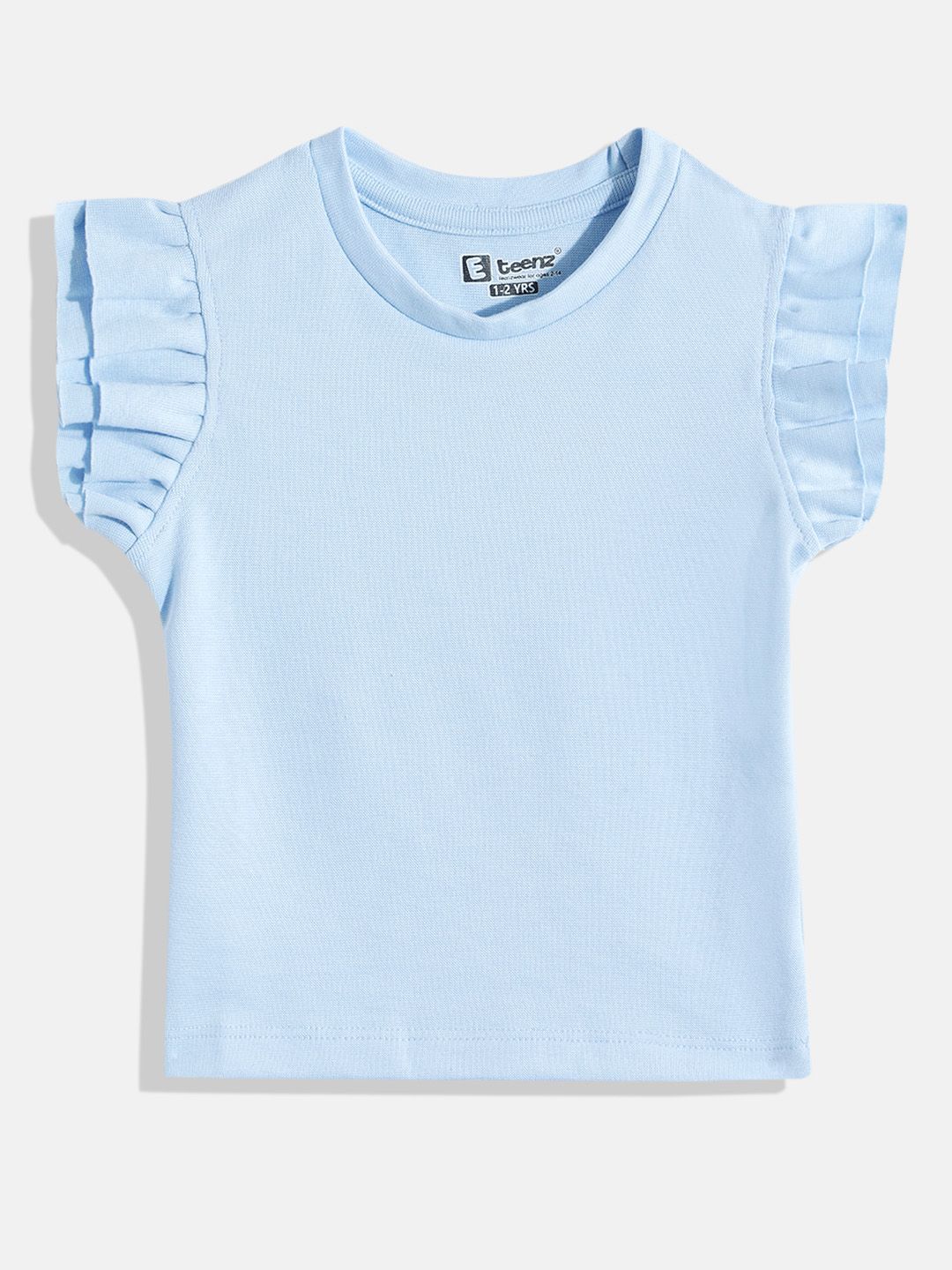 Eteenz Kids Girls Flutter Sleeve Top