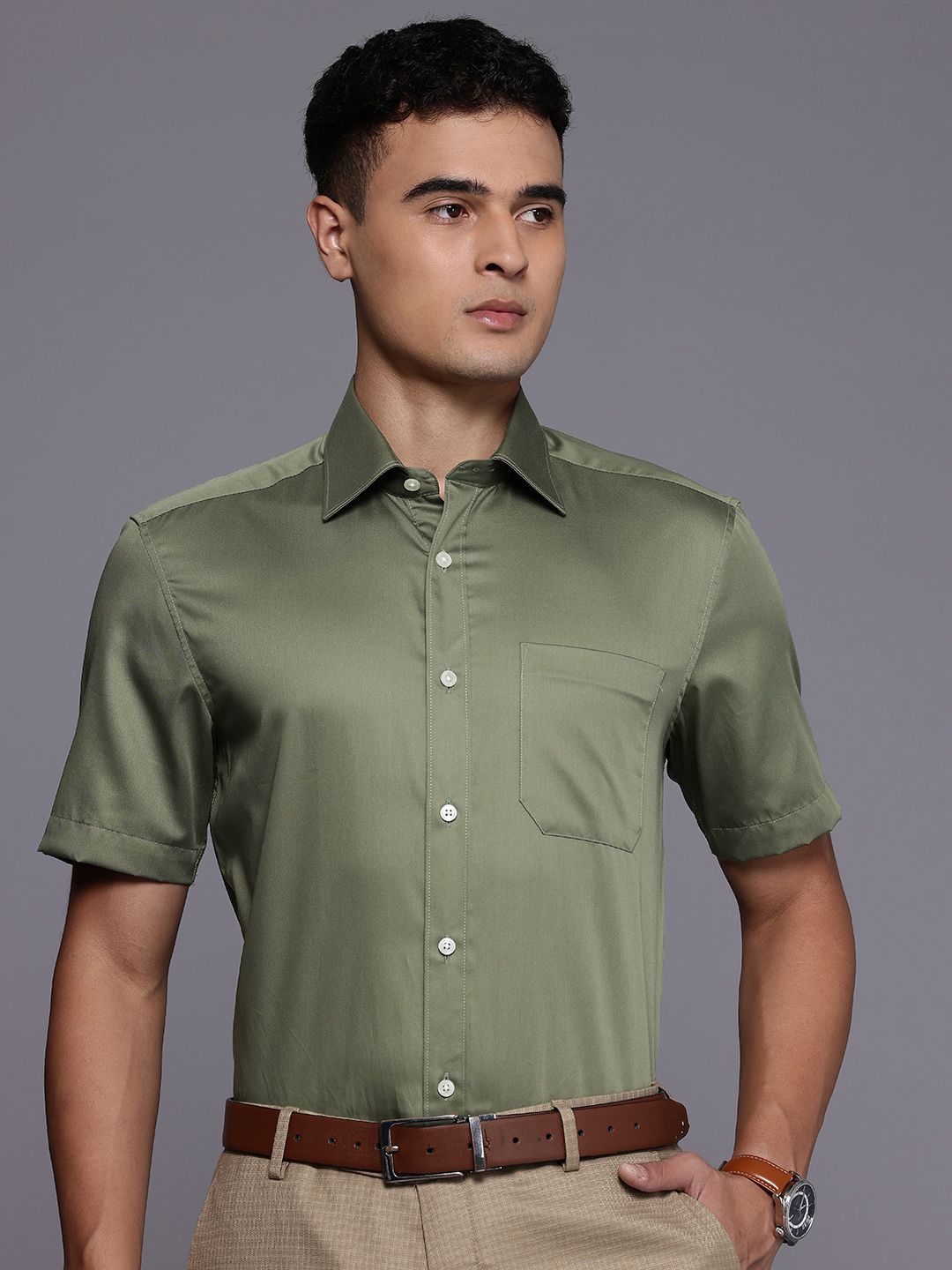 Louis Philippe Classic Fit Pure Cotton Formal Shirt