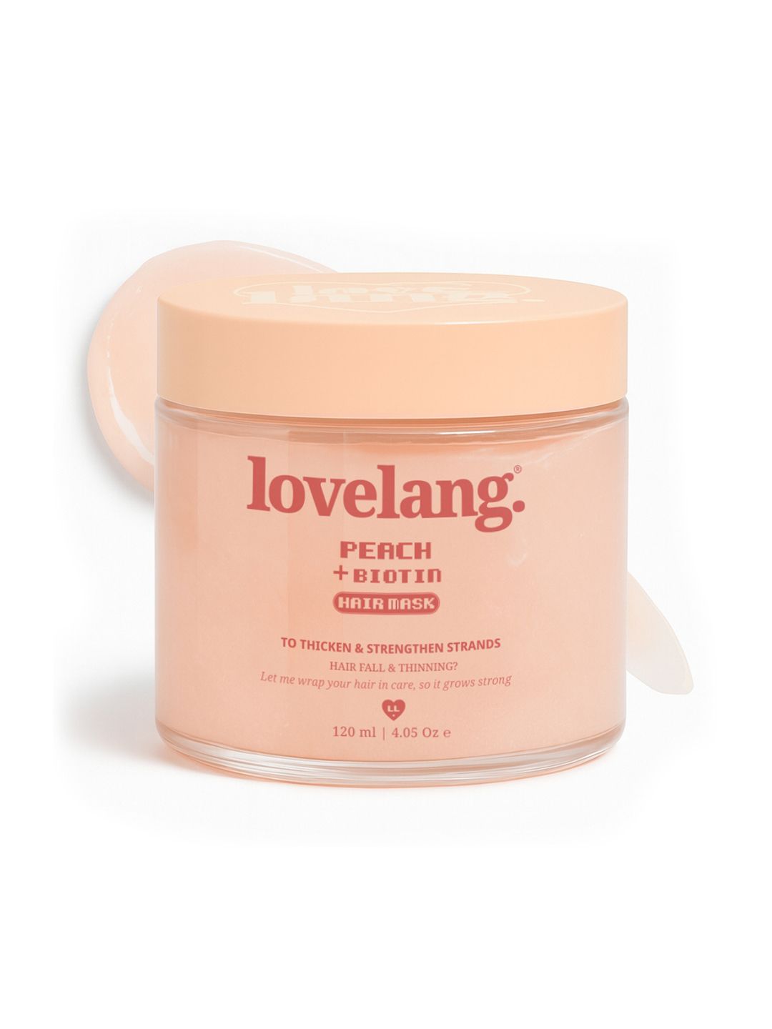 lovelang Peach & Biotin Hair Mask With Silk Peptide - 120 ml