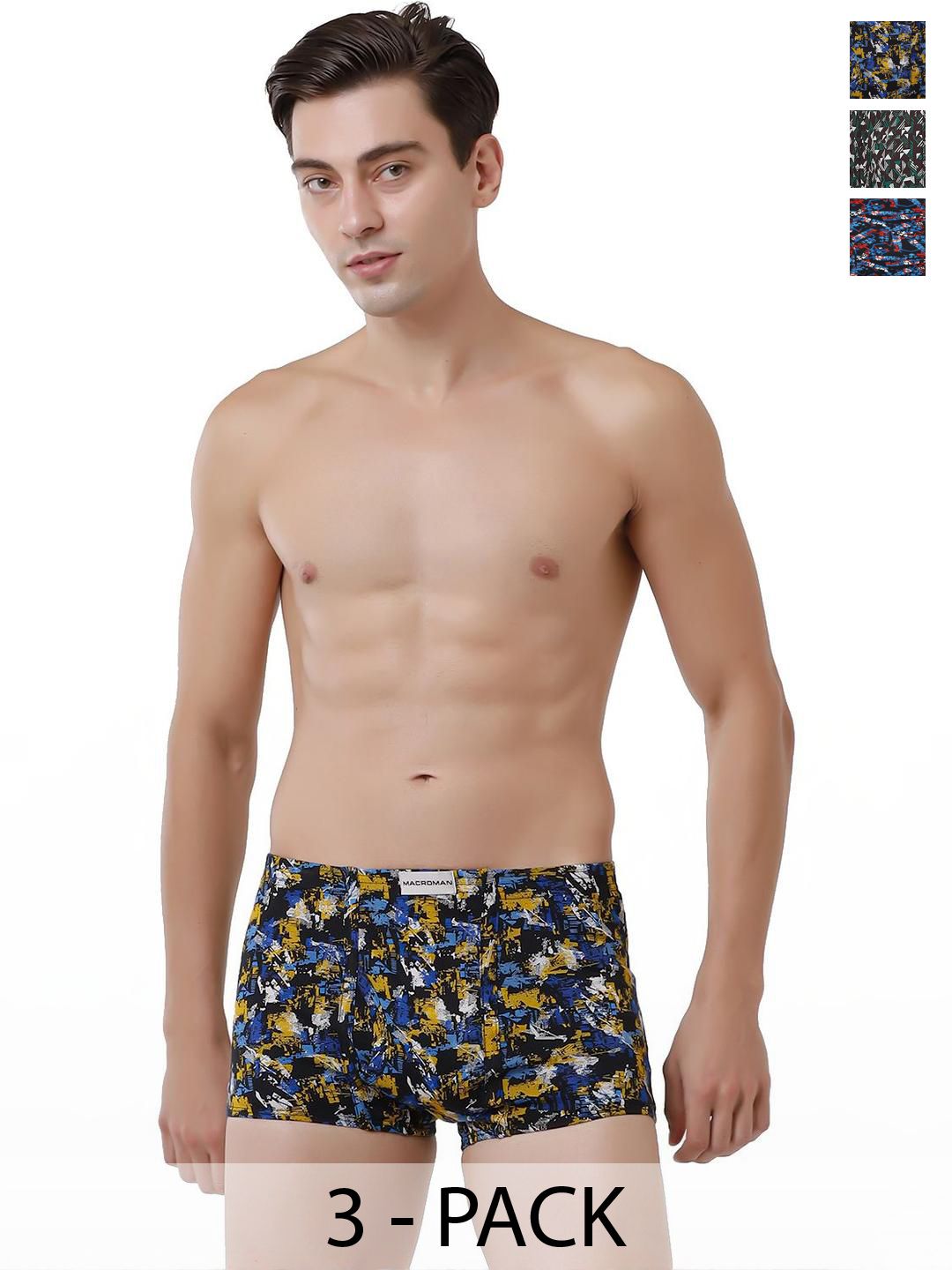 Rupa Macroman Men Pack of 2 Cotton Assorted Printed Mini Trunk