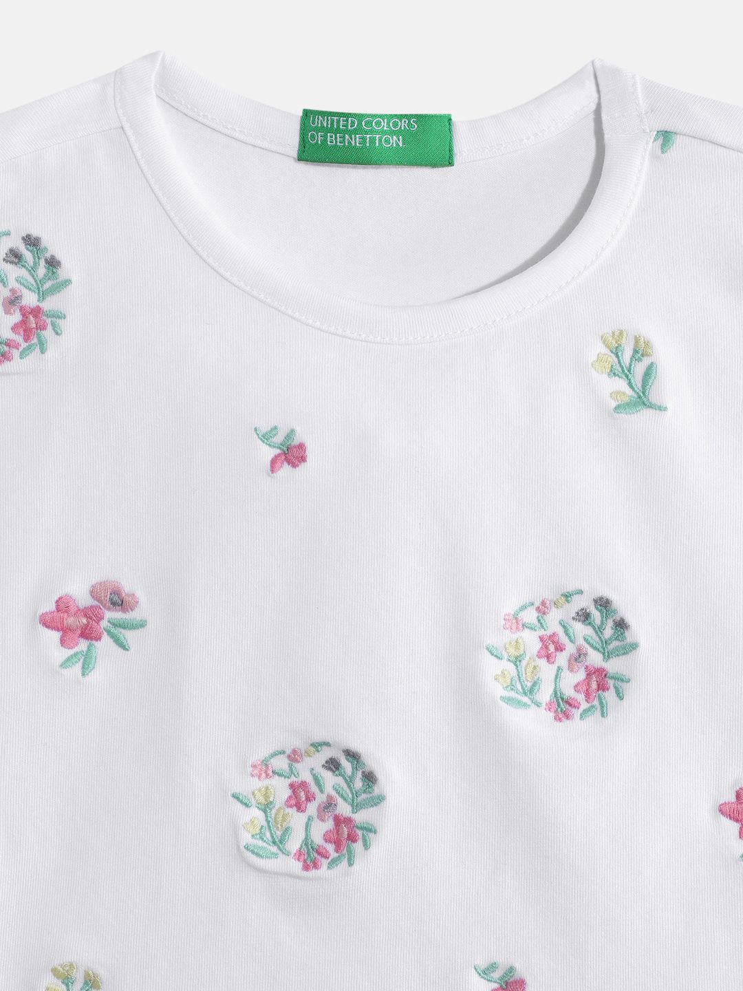 Girls Floral Embroidered Boxy Top 3