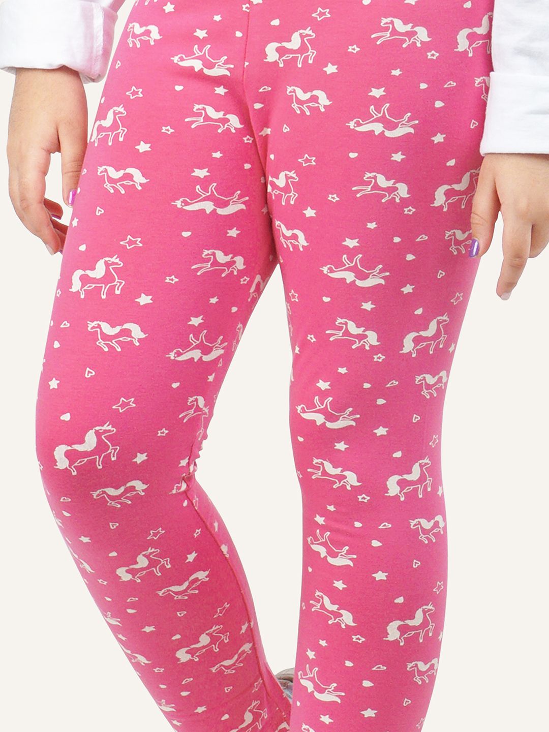 Girls Pack Of 3 Printed Cotton Ankle-Length Leggings 6