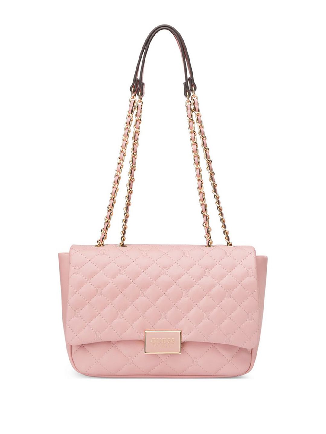GUESS Peony Quilted Small Structured Shoulder Bag