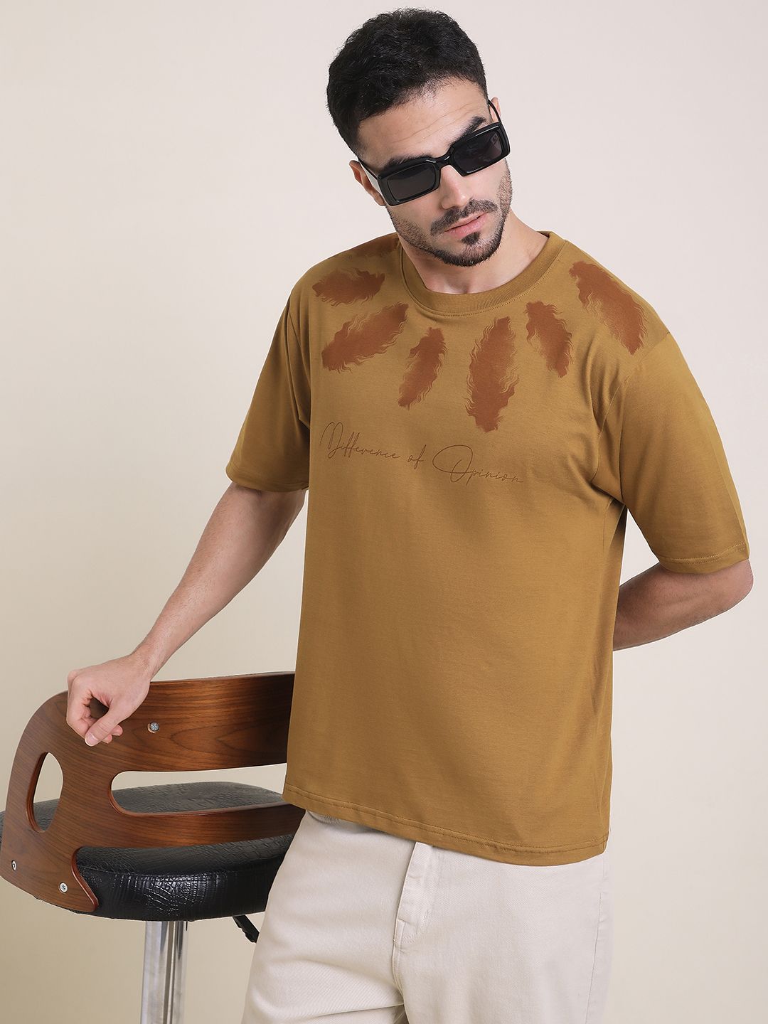 Difference Of Opinion Men Oversized Short Sleeve Printed Tshirt