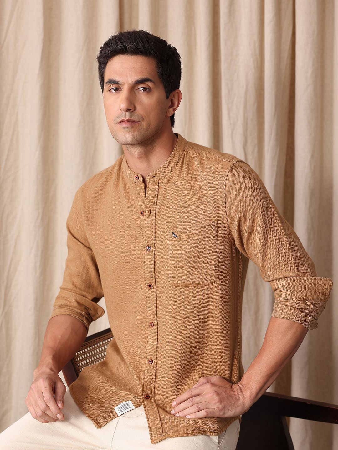 Mr Bowerbird Men Tailored Fit Pure Cotton Casual Shirt