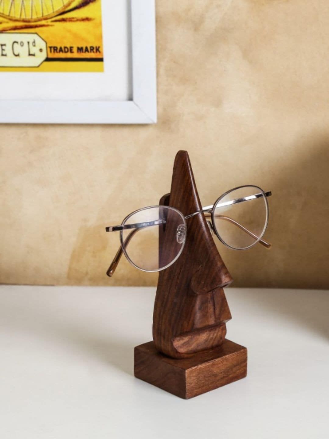Unravel India Brown Handcrafted Wooden Spectacle Holder