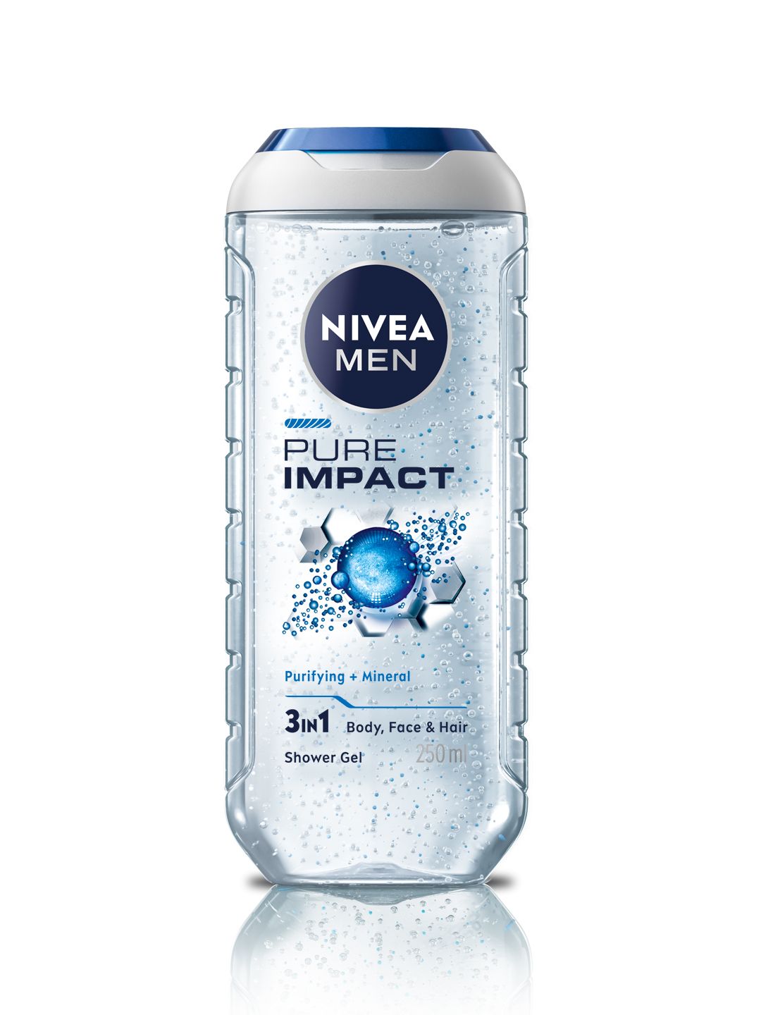 Buy NIVEA Men Pure Impact Shower Gel Body Face Hair Bath Wash Purifying Body Wash 250ml -  - Personal Care for Men