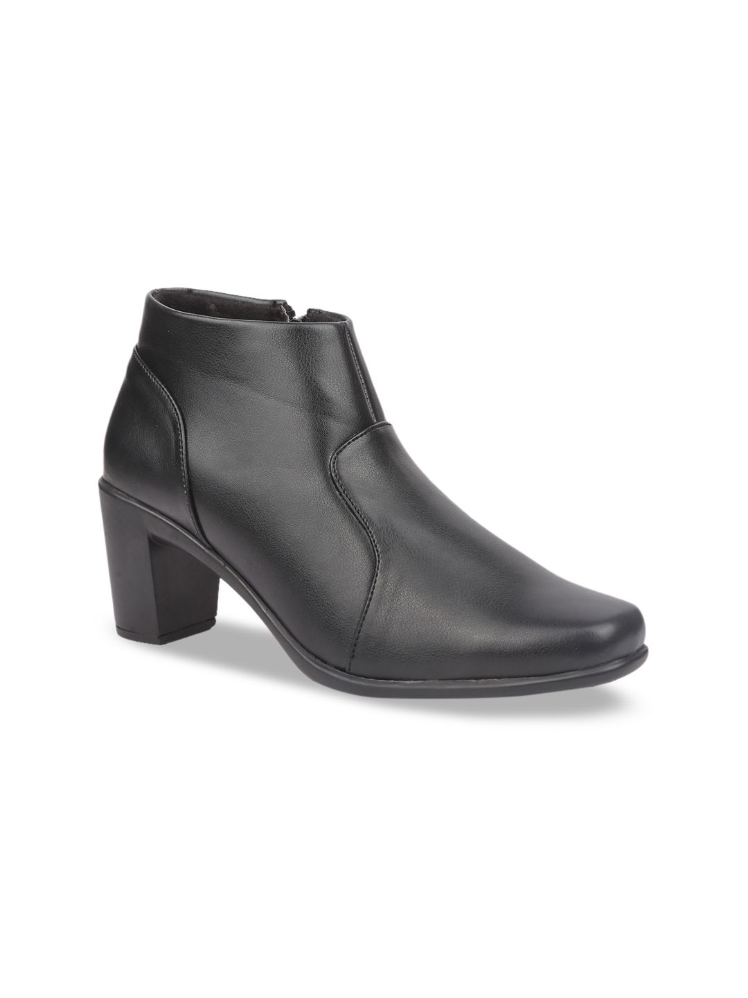 VALIOSAA Women Black Solid Heeled Boots