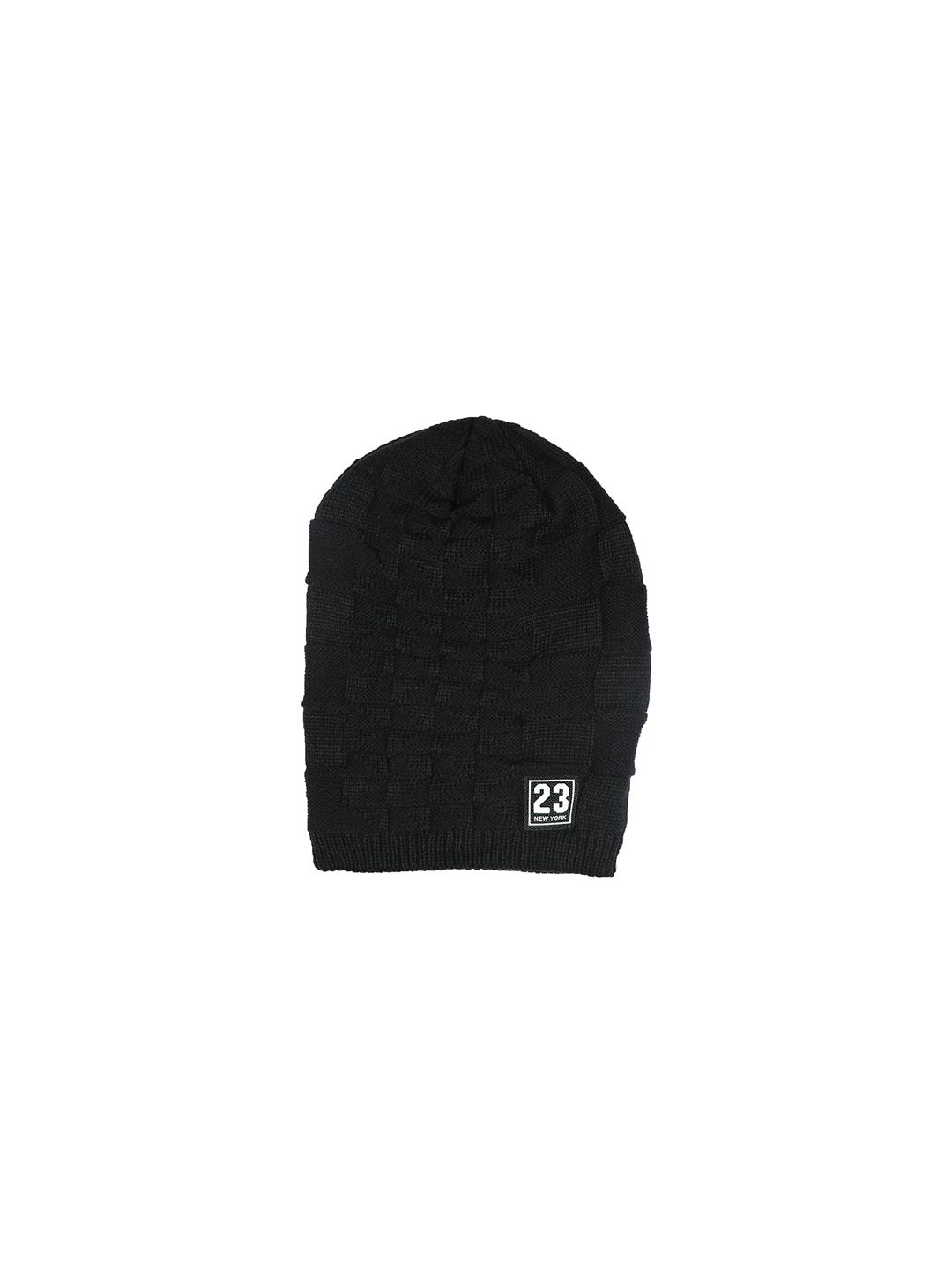 iSWEVEN Unisex Black Solid Beanie