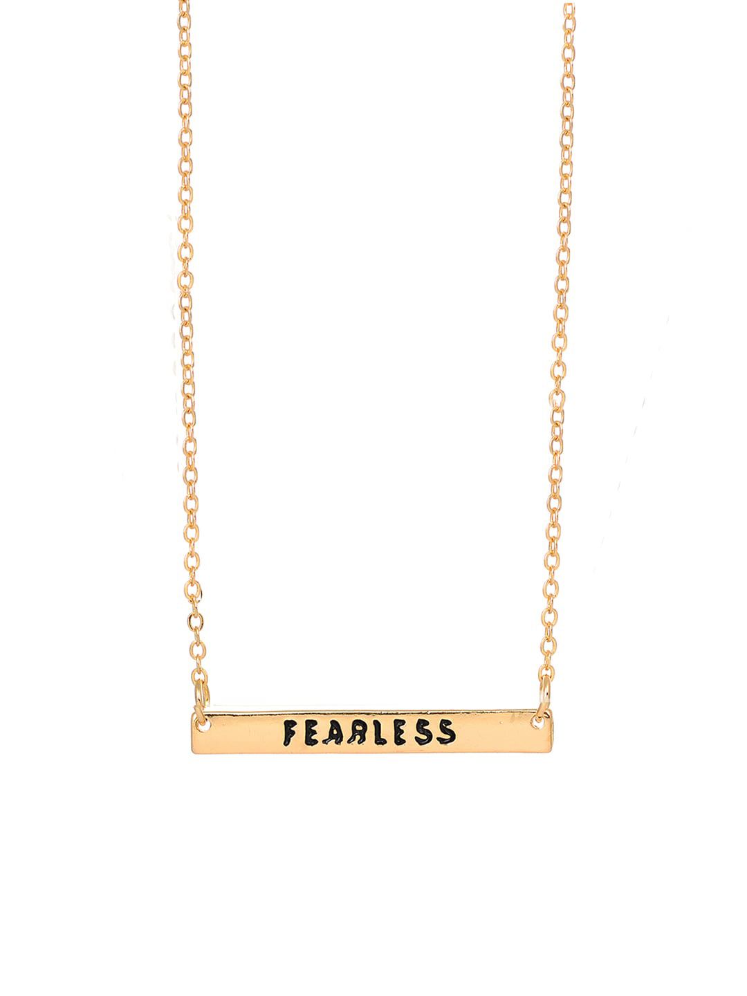 AQUASTREET Gold-Plated & Black Pendant With Chain