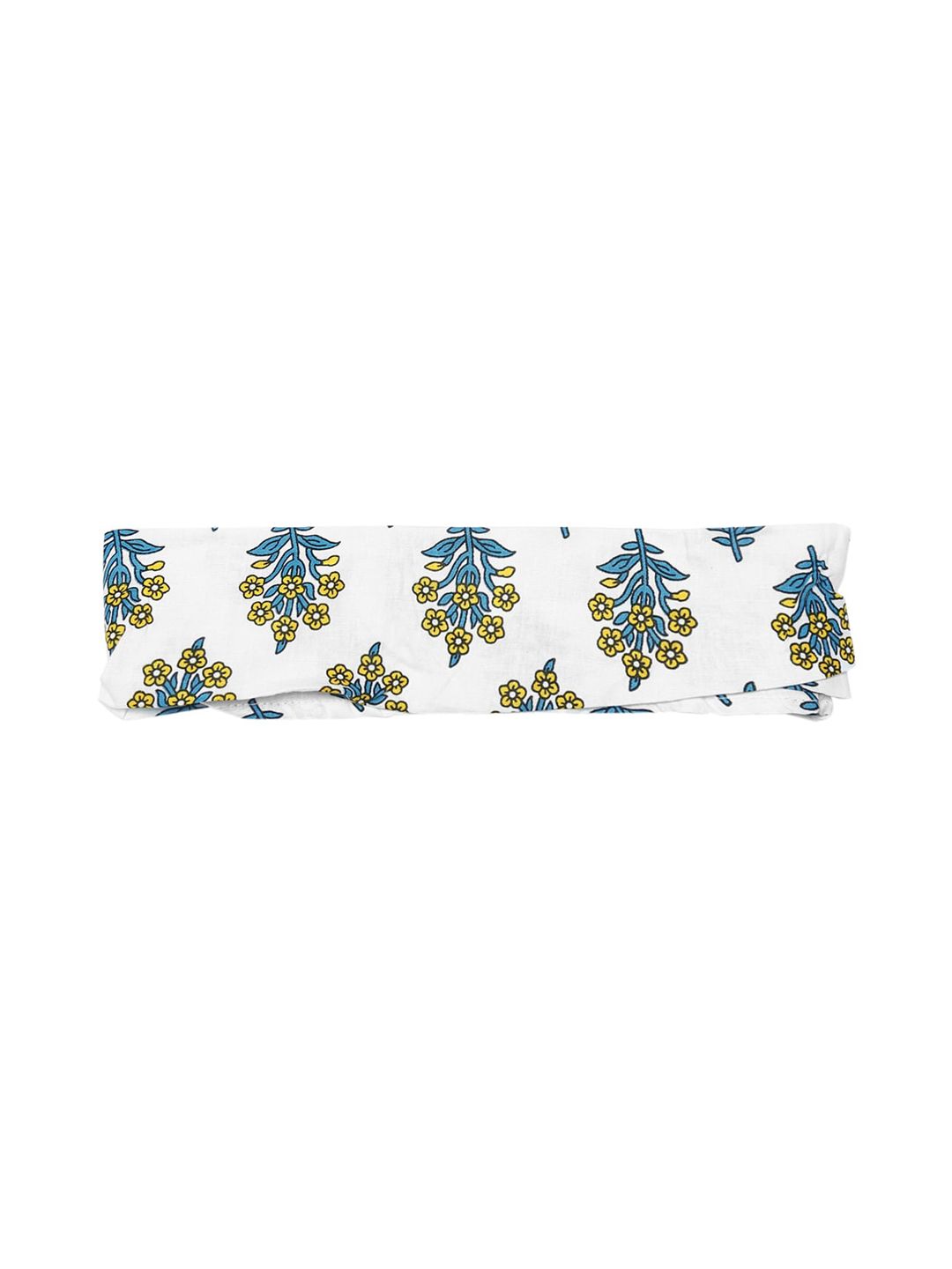 Aditi Wasan Women White & Blue Floral print Headband