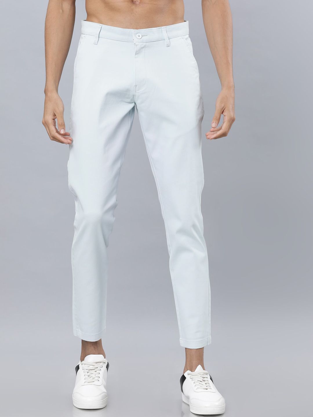 HIGHLANDER Men Blue Slim Fit Solid Regular Trousers