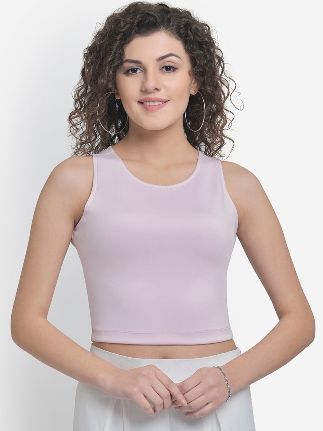 Martini Women Pink Solid Fitted Top