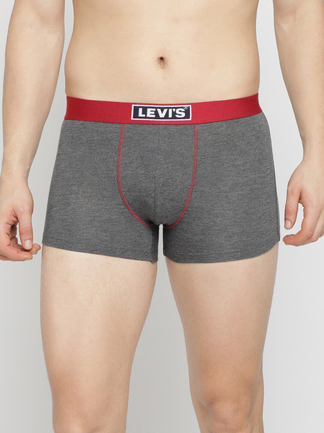 Levis Men Grey Solid Trunks #036-TRUNK