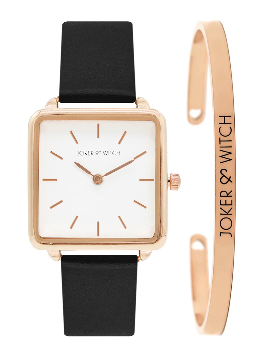 Buy JOKER & WITCH Women Rose Gold & Black Watch Gift Set JWBS247 -  - Accessories for Women