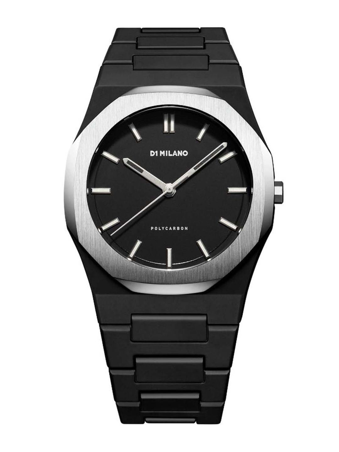 D1 Milano Polycarbon Unisex Black Dial Quartz Analog Watch - PCBJ14