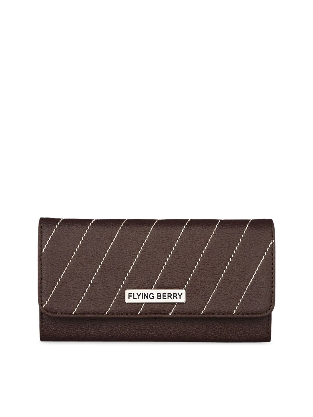 Buy FLYING BERRY Women Brown Textured Clutch -  - Accessories for Women