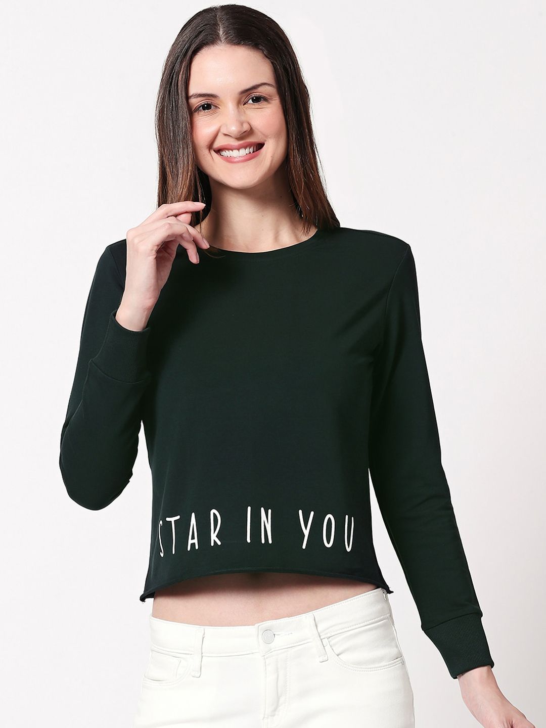 Zeyo Women Green Printed Top