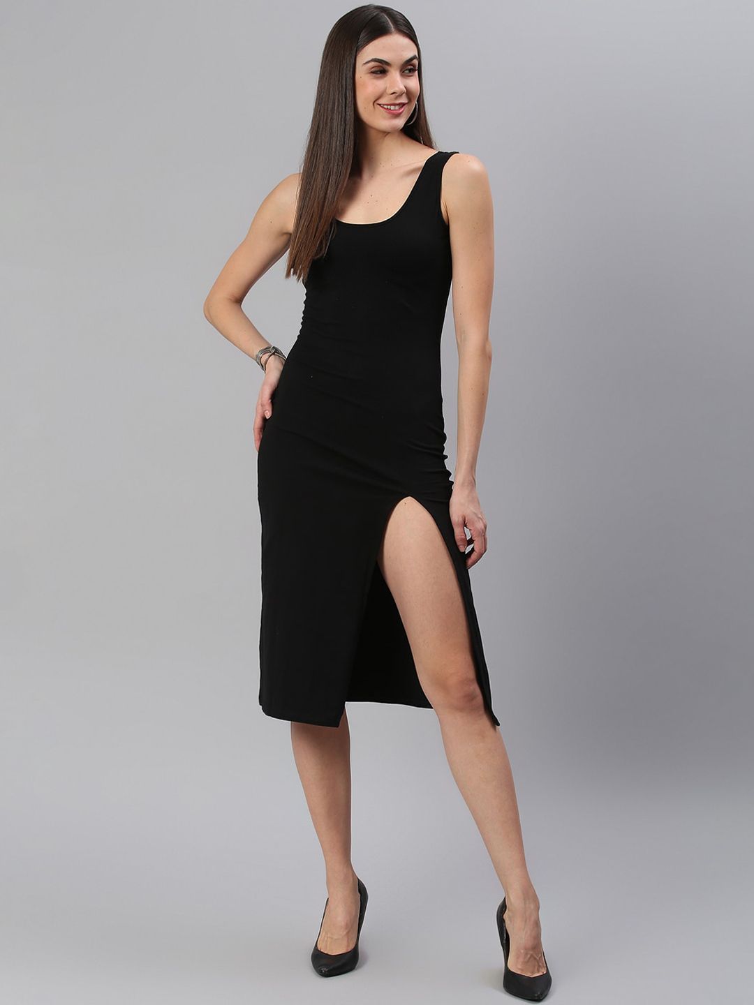 Cation Black Sheath Dress