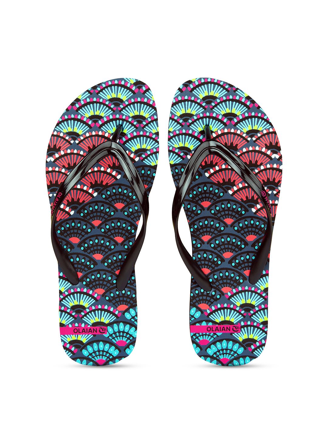 Decathlon Women Multicolor 120 Jiu Fitting Comfort Flip-Flops