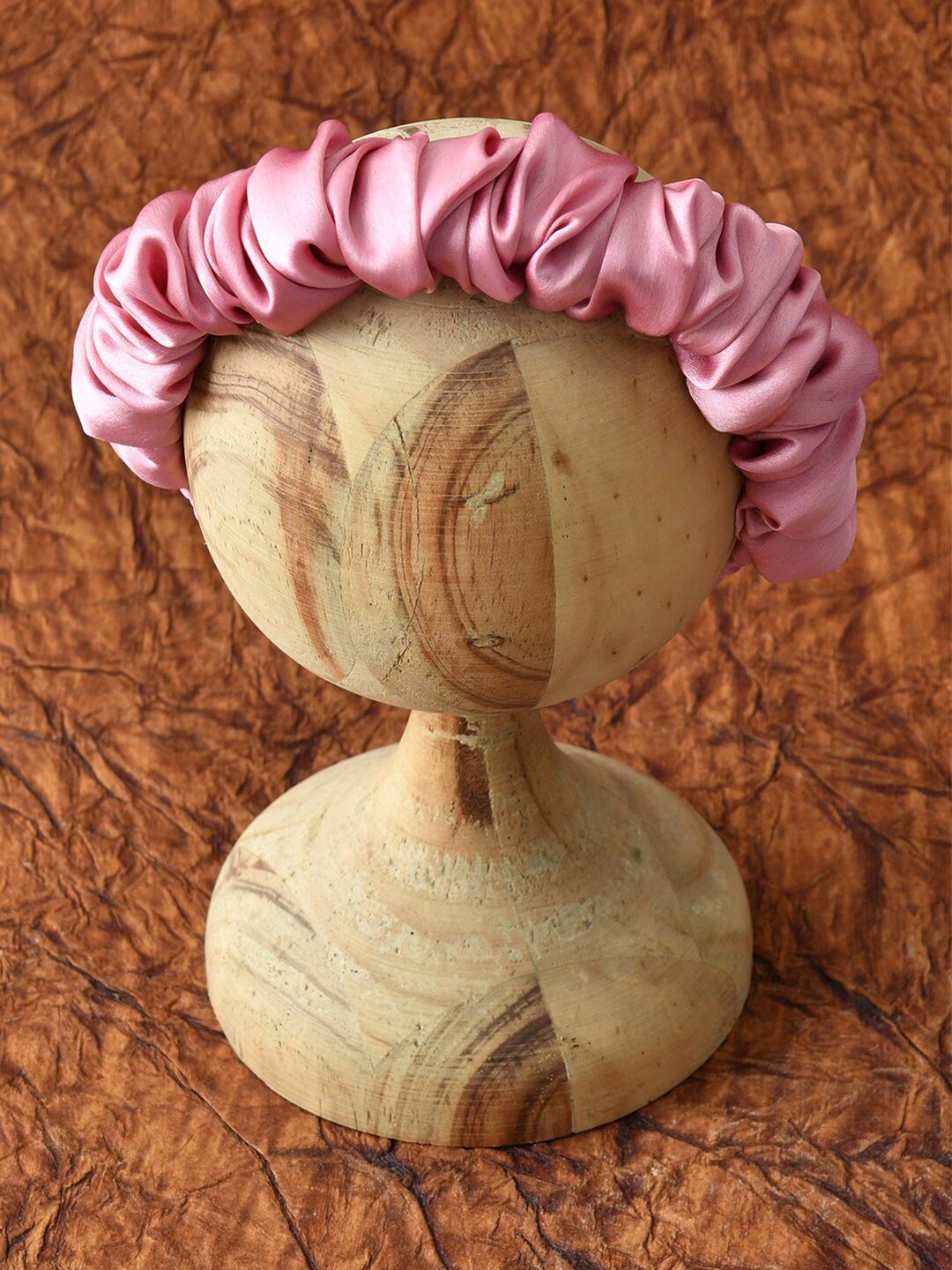 FUNKRAFTS Girls Pink Satin Silk Bow Hairband