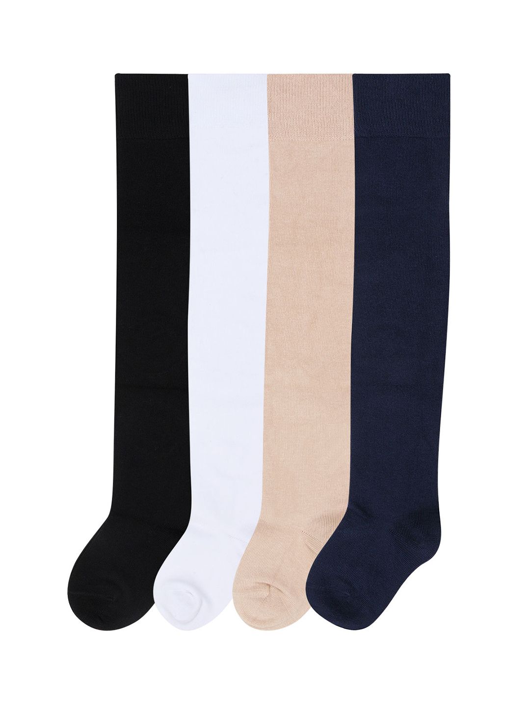 Buy Bonjour Girls Pack Of 4 Assorted Knee Length Socks -  - Accessories for Girls