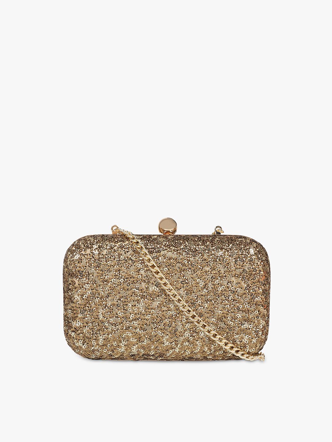 Vdesi Gold-Toned Embellished Box Clutch