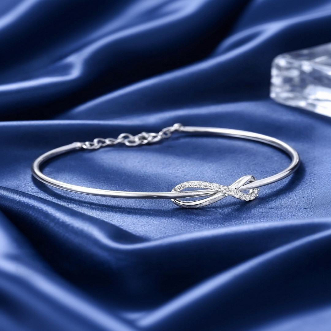 92Five Jewels Sterling Silver Zircon Bangle Bracelet