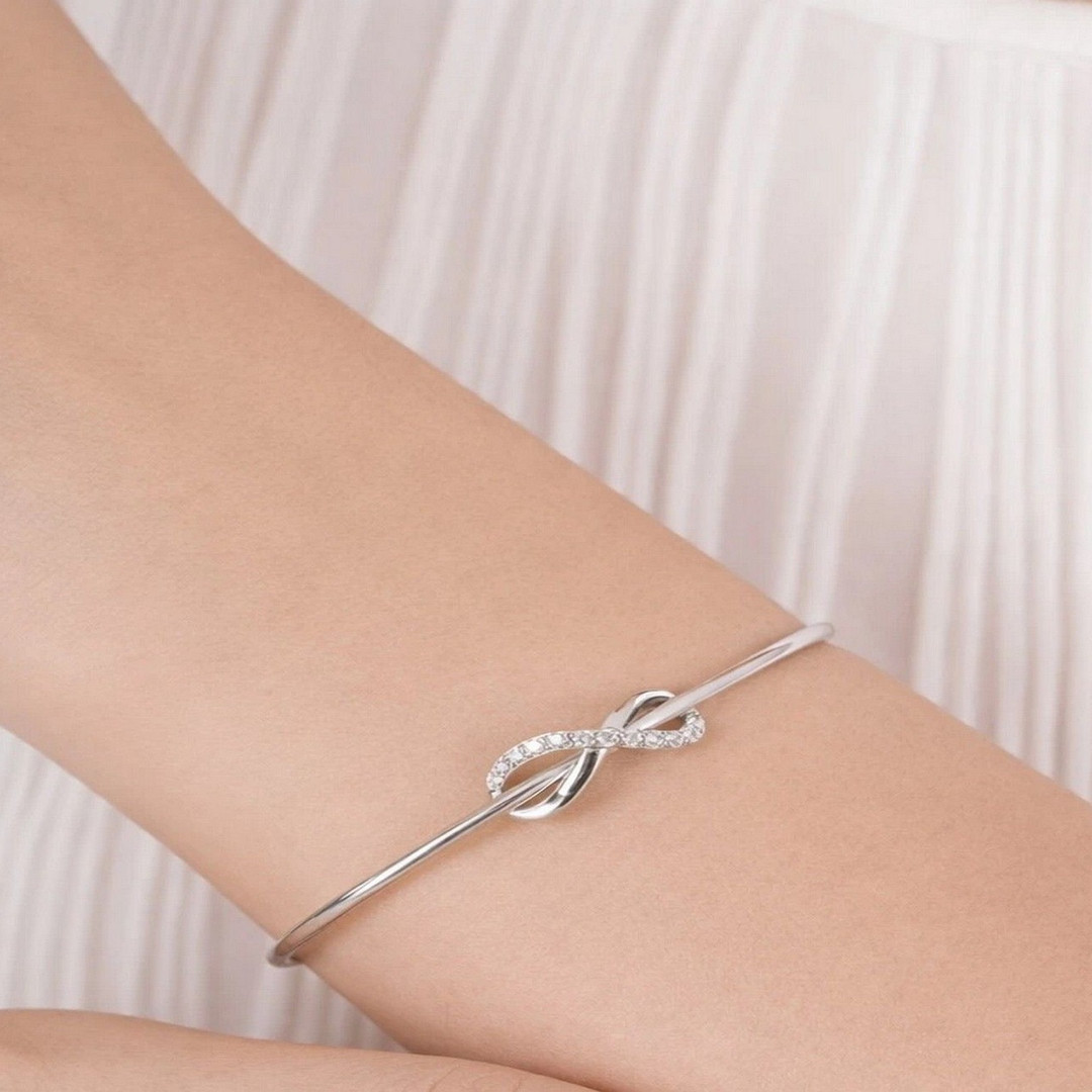 92Five Jewels Sterling Silver Zircon Bangle Bracelet