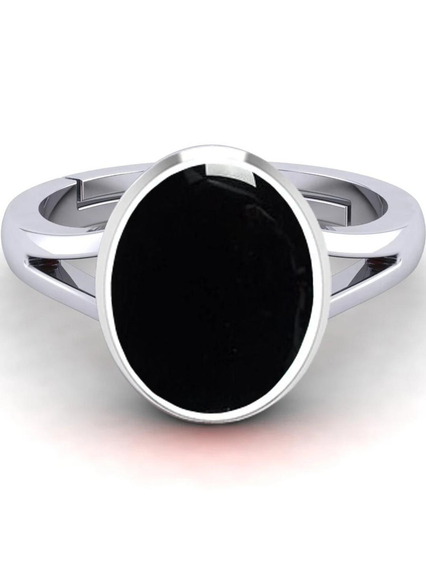 Barmunda gems Black Silver Finger Ring
