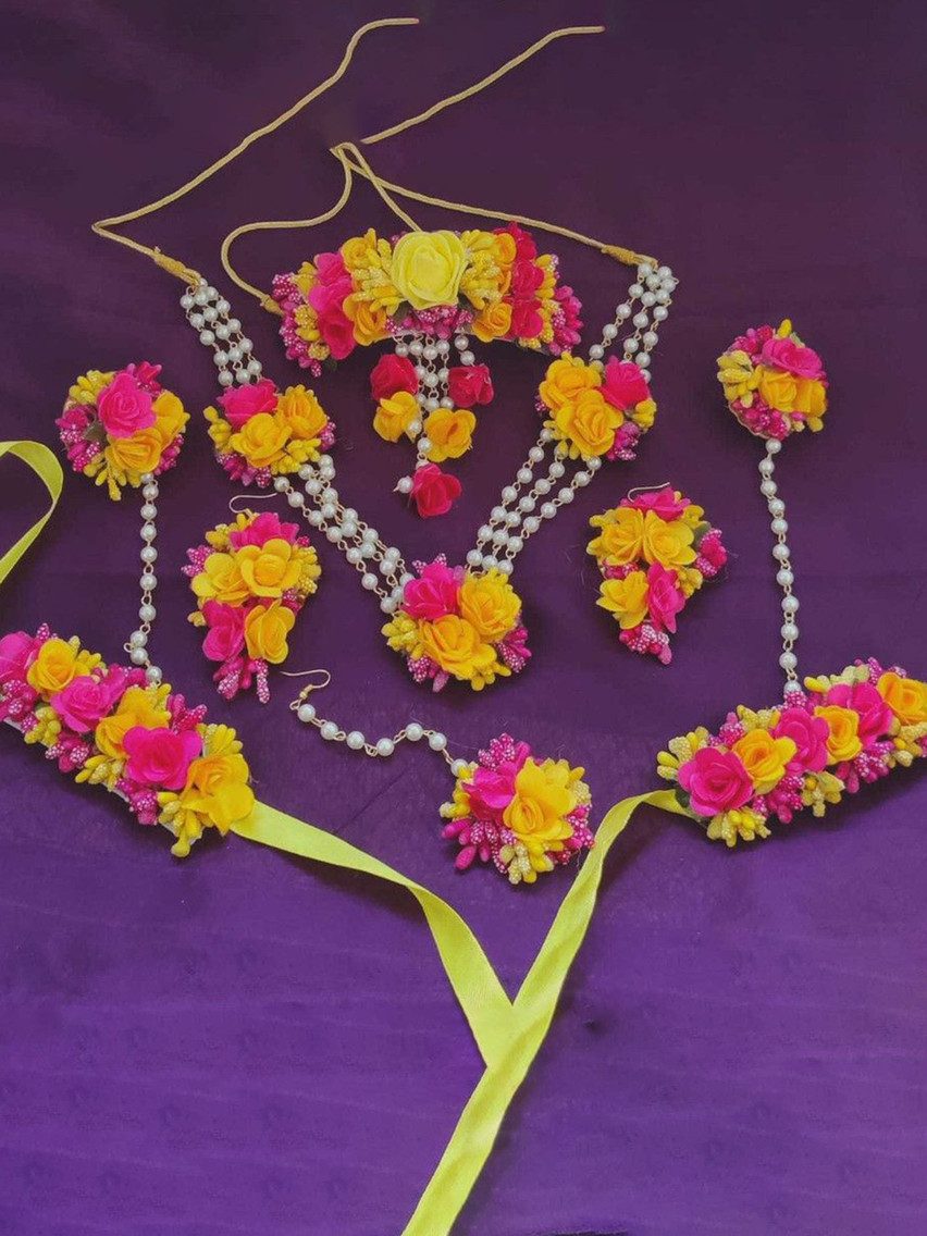 Ringzinnie Beaded Flower Jewellery Set