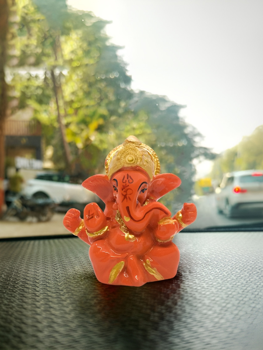 Rare Planet Orange Religious Idol Showpiece