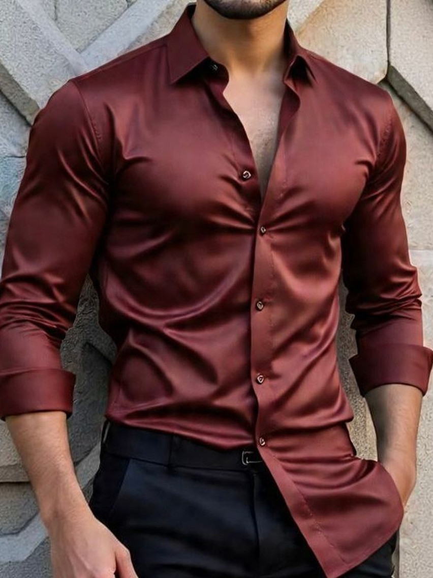 SANBROS Men Standard Party Shirt
