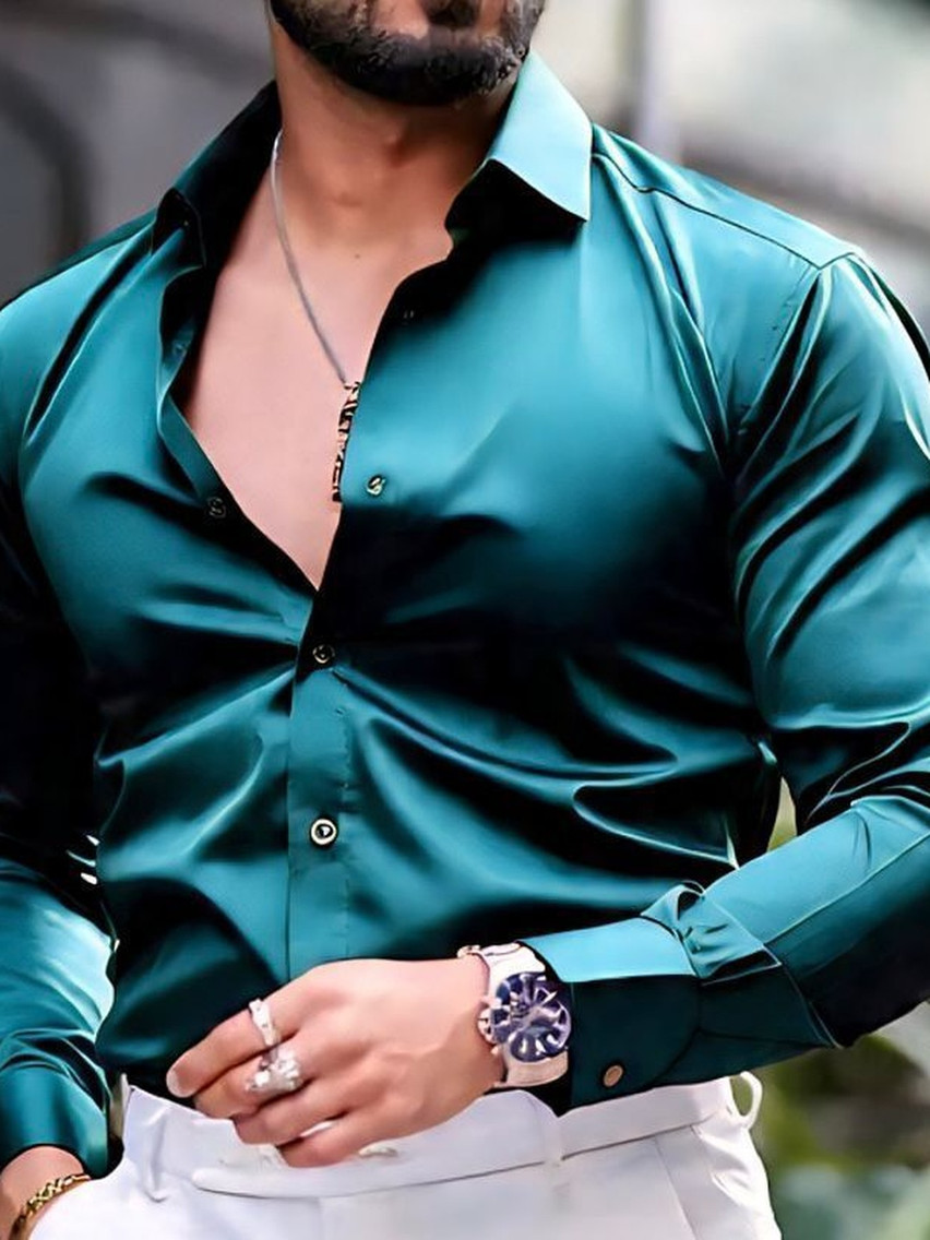 SANBROS Men Standard Party Shirt