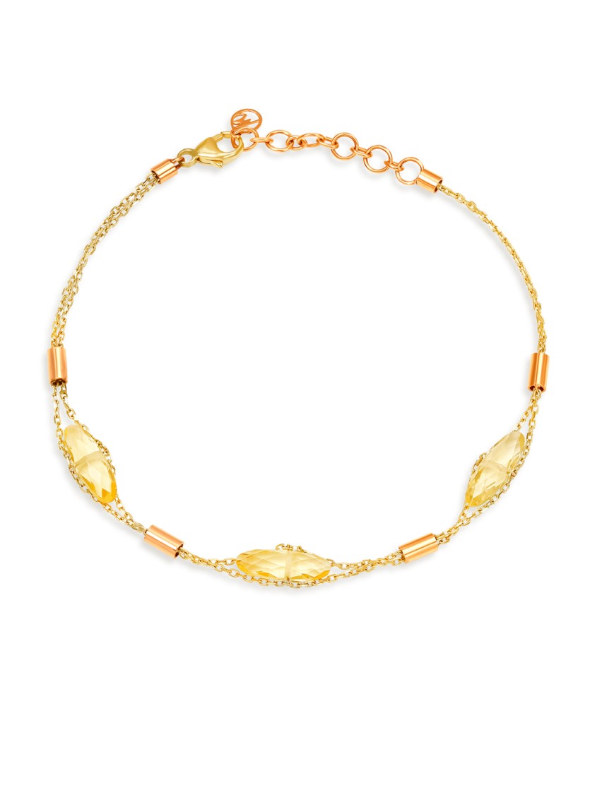 yellow gold citrine bracelet