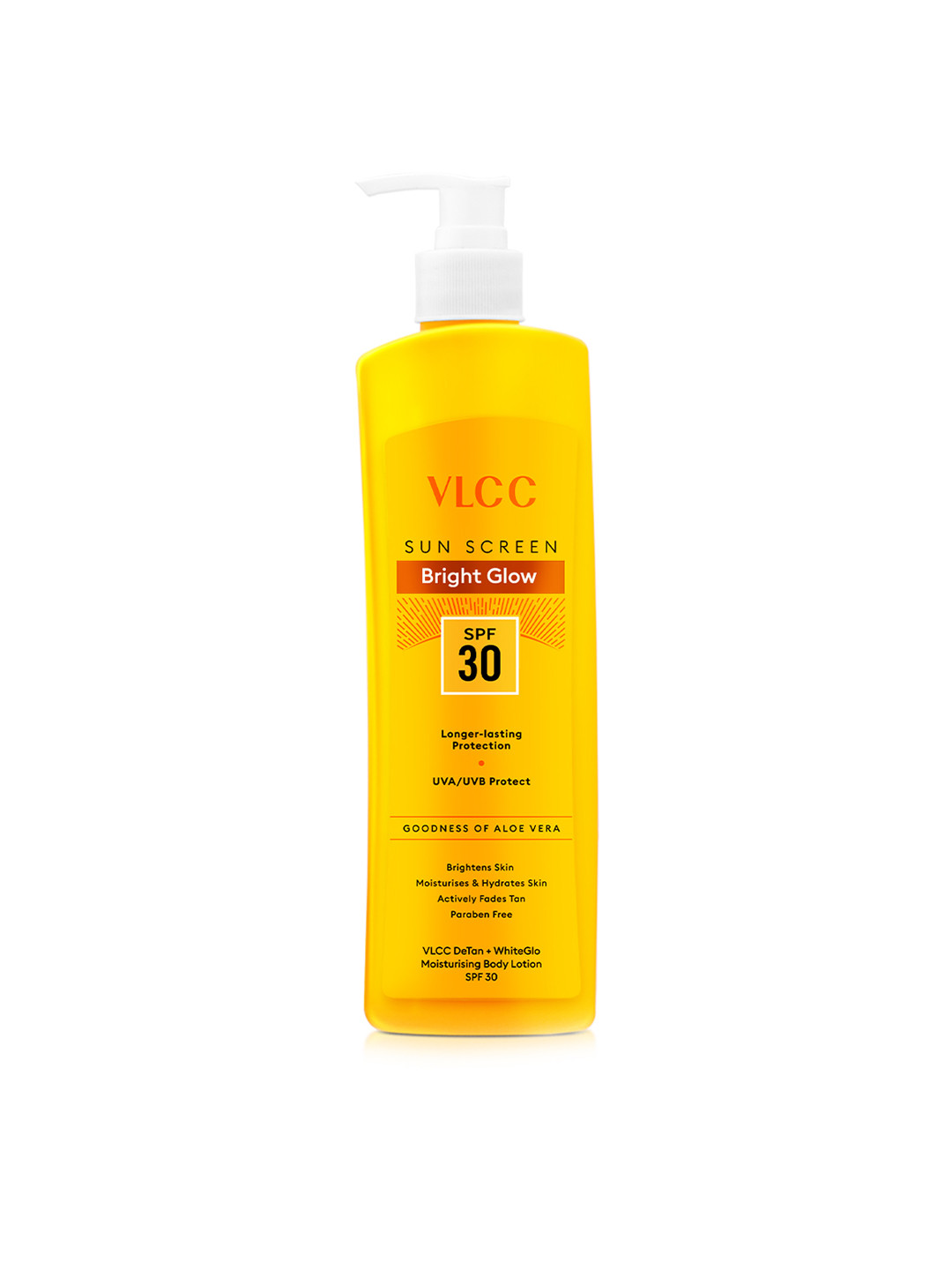 VLCC Bright Glow DeTan + White Glow Moisturizing Body Lotion SPF 30 PA+++ - 350 ml