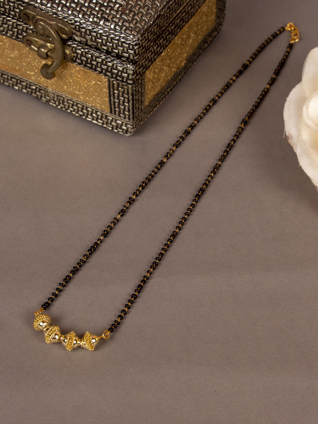 black gold plated mangalsutra