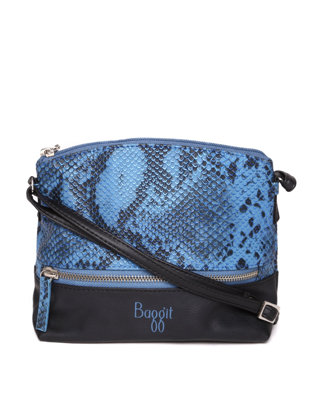 blue snakeskin bag