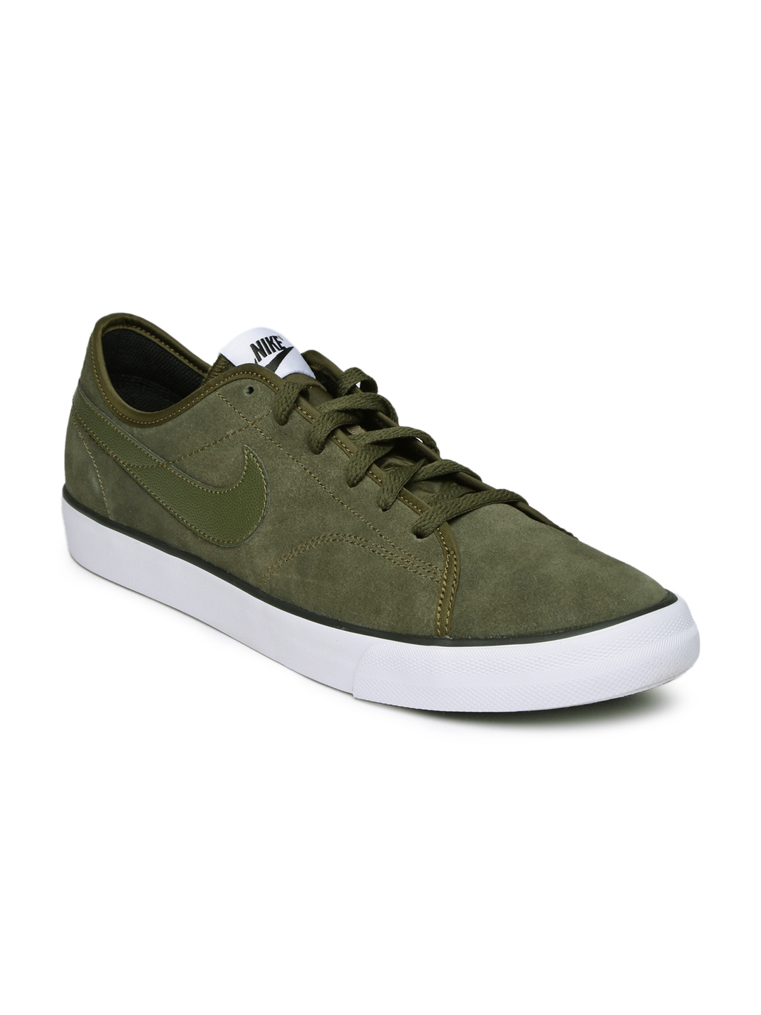 Nike Men Olive Green Suede Casual Shoes - Casual Shoes for Men 1003508 Myntra