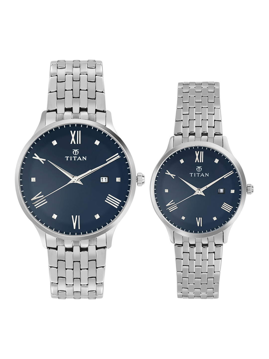 Titan Modern Unisex Blue Analogue Watch Gift Set   NL9400194201SM01